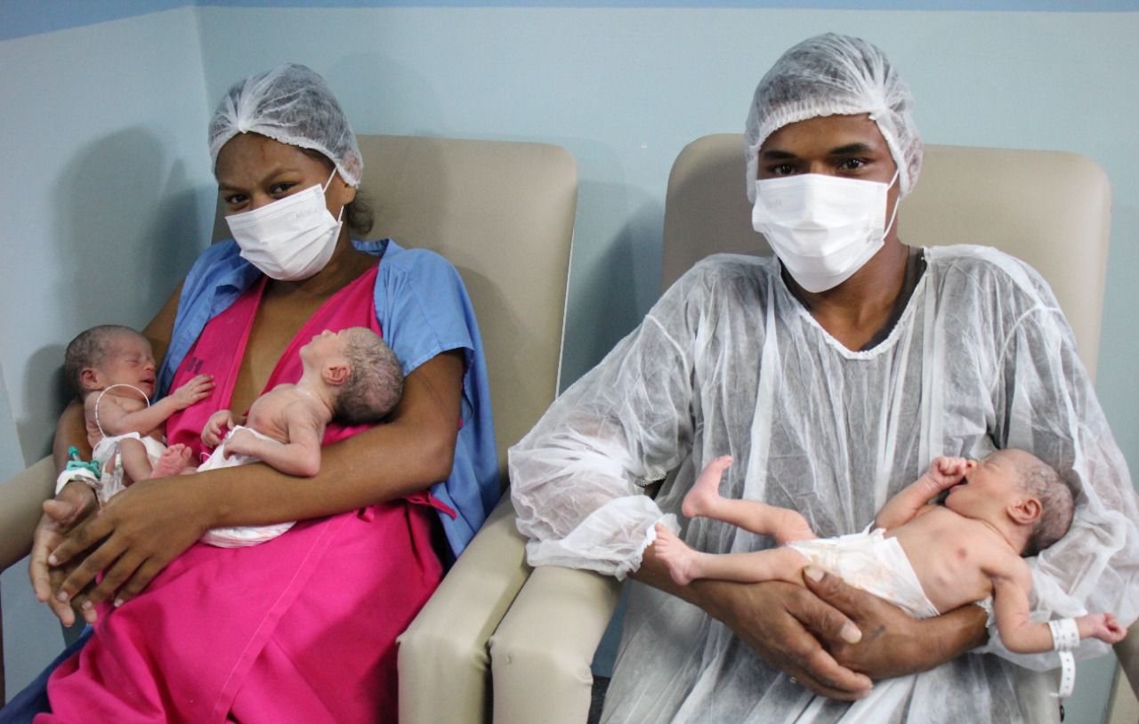 Trigêmeas nascem no Hospital Materno Infantil de Marabá