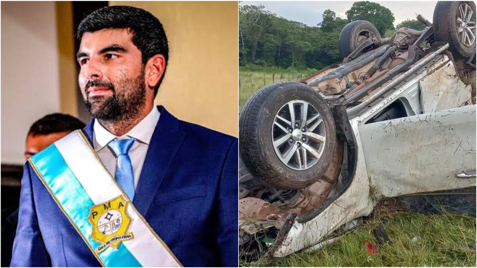Carro com prefeito de Ananindeua fica destruído após acidente no Pará