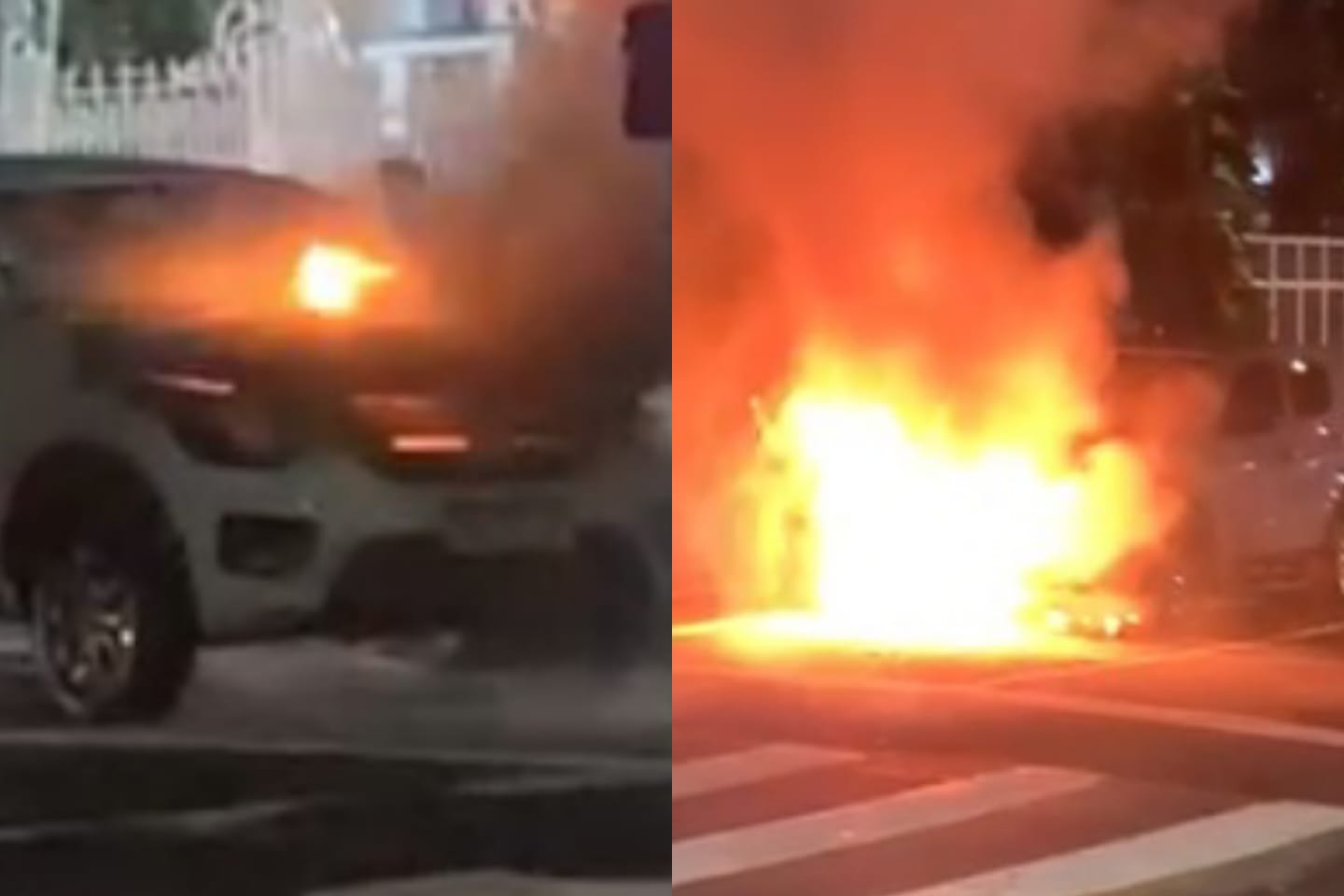 Carro é tomado pelo fogo em avenida no Pará