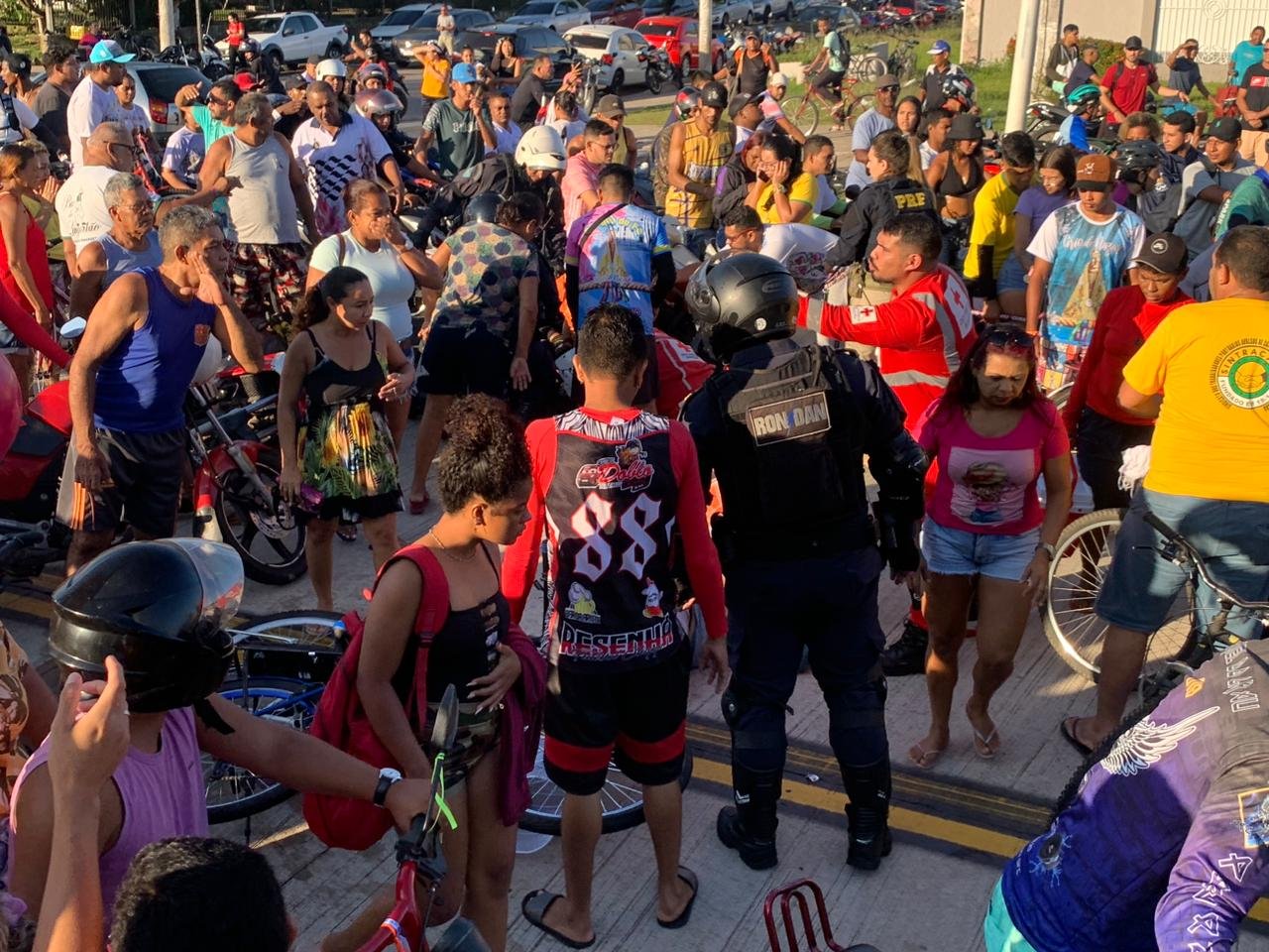 Homem sofre acidente durante Romaria Rodoviária