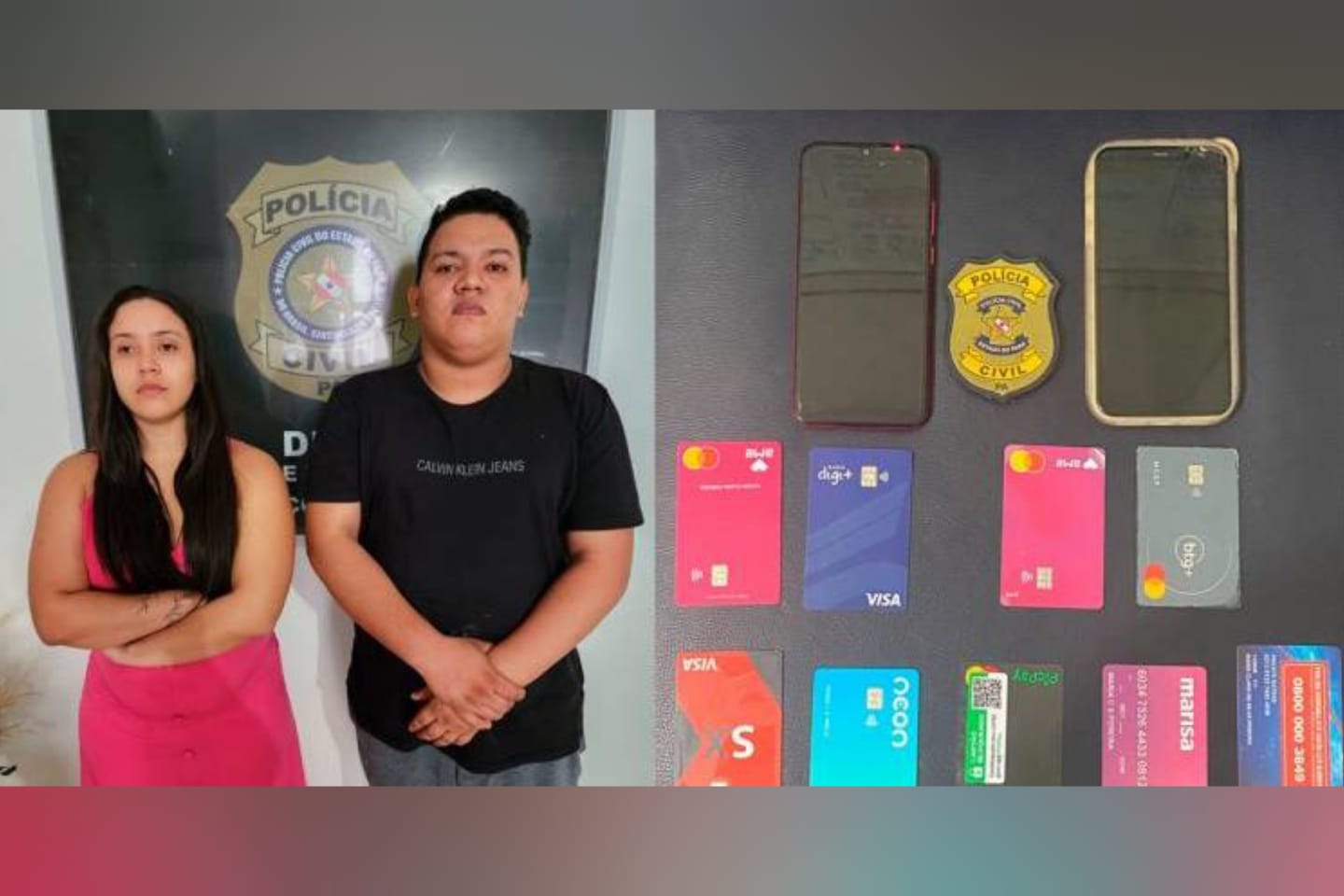 Casal é preso suspeito de adulterar cartões de crédito em Ananindeua