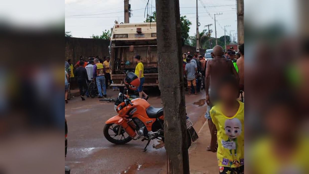 Ciclista morre atropelado por coletor de lixo em Marabá