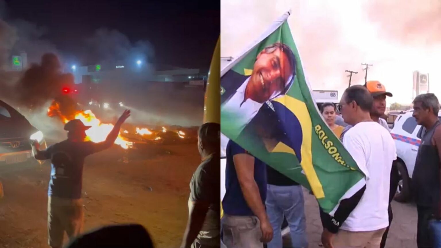 VÍDEO: Manifestantes ateiam fogo em pneus e bloqueiam BR-155 em Marabá