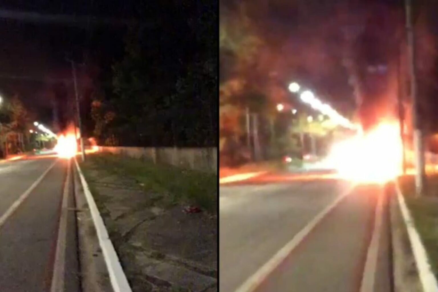 Carro é consumido por fogo no Pará