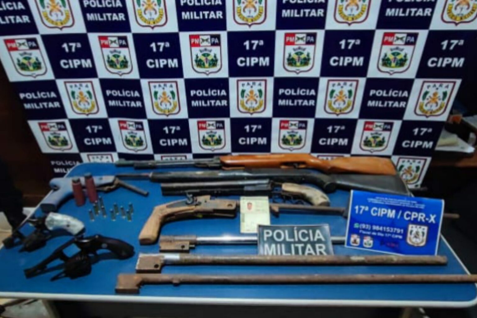 PM apreende armas de fogo no Pará