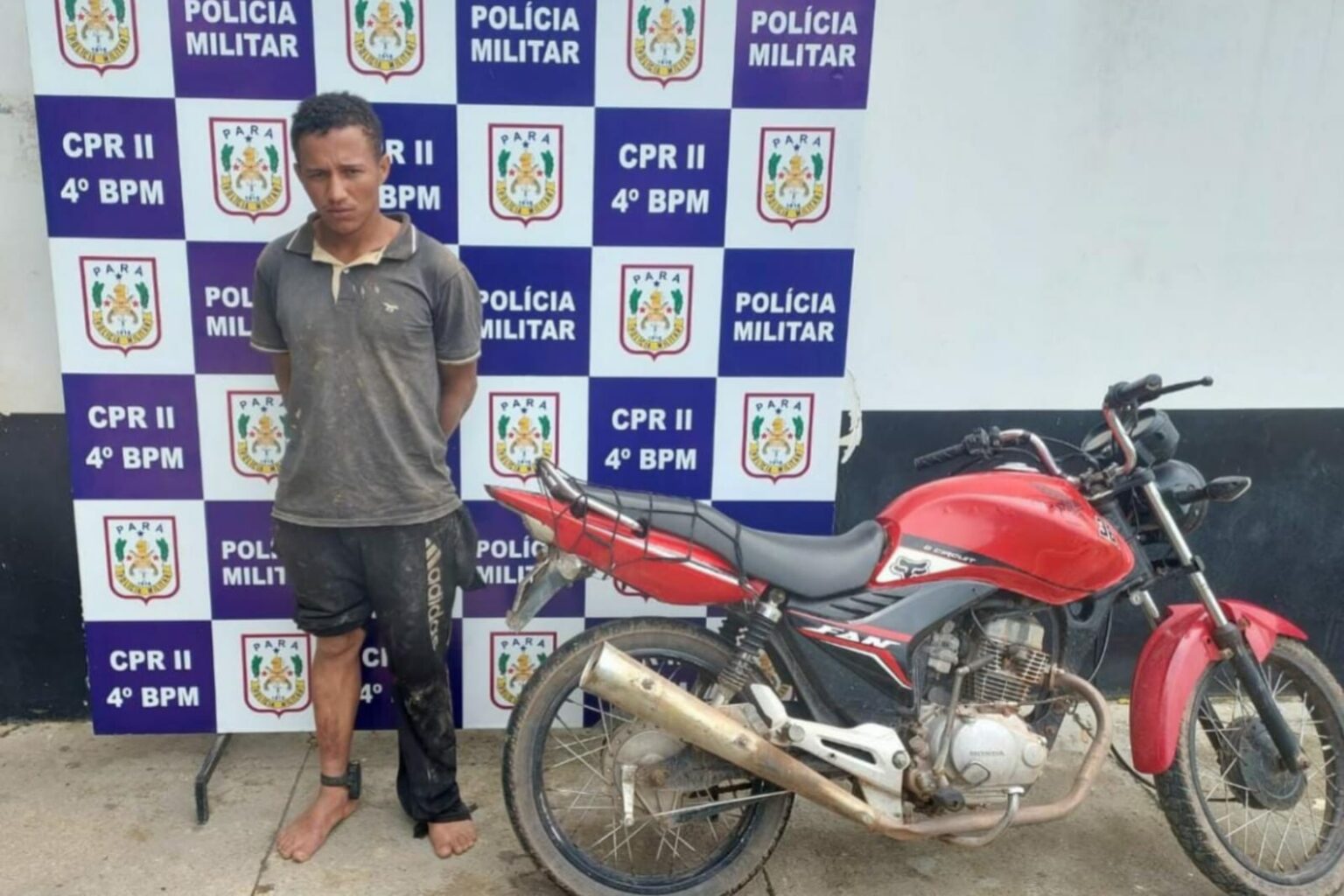 Em liberdade condicional, homem é preso com moto furtada em Marabá