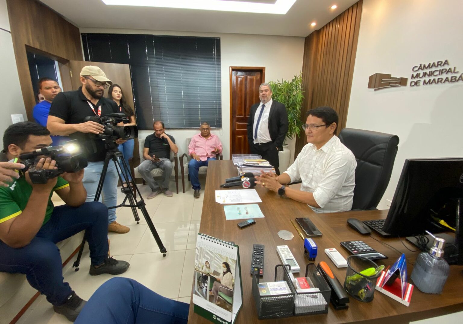 Em café com a imprensa, Pedrinho diz que deixará comando da Câmara de Marabá