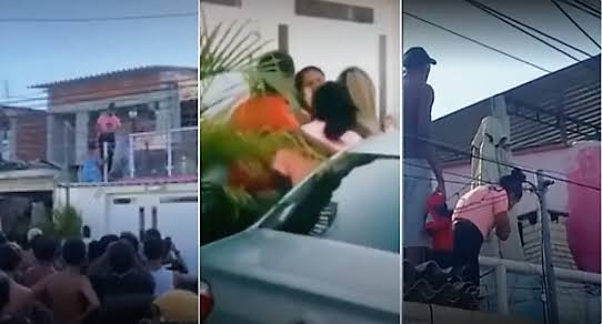 Moradores invadem casa e acusam mulher de ser dona de perfil que difamava vizinhos