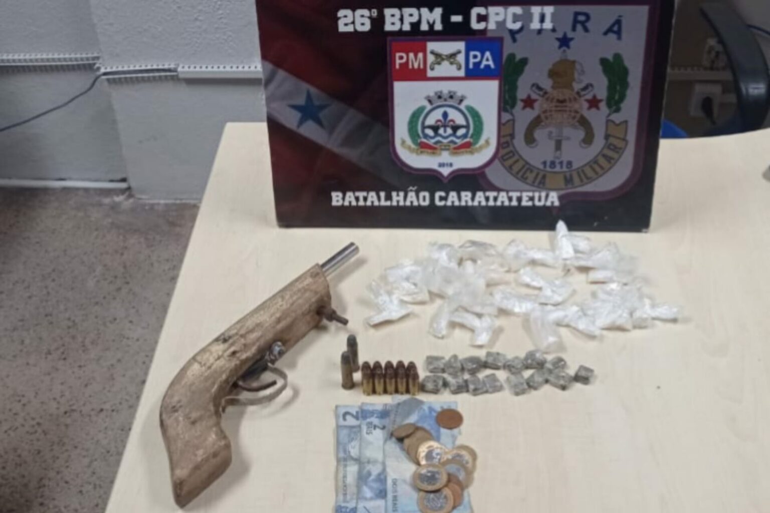 Foragido da Justiça é detido com drogas e arma de fogo no Pará