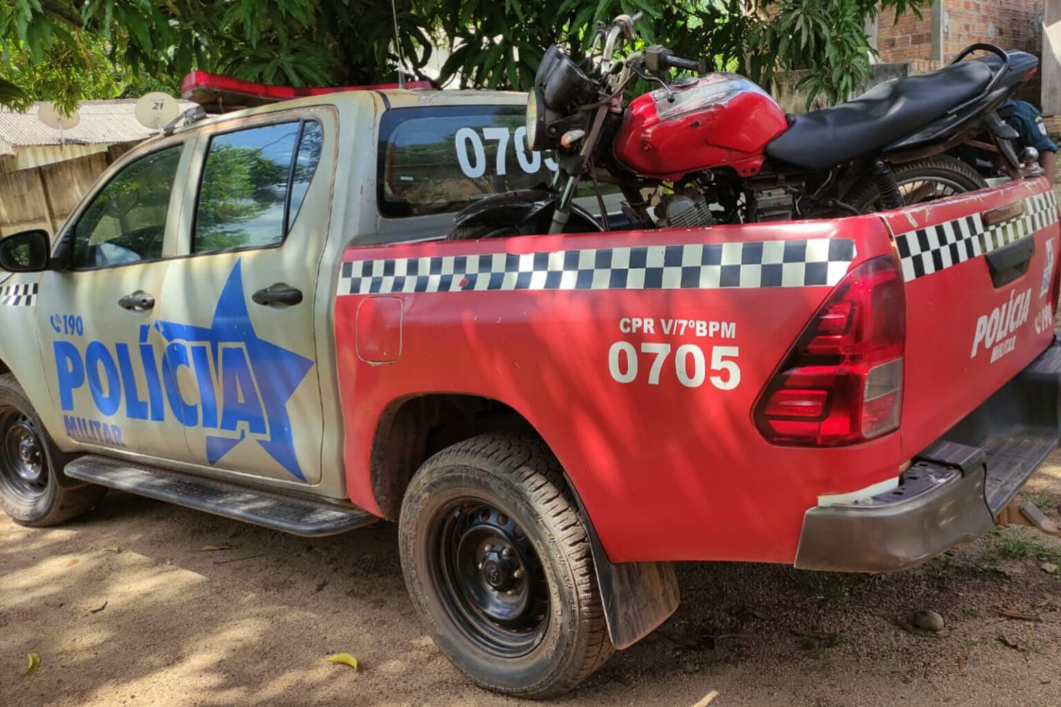 PM recupera motocicleta furtada em Redenção