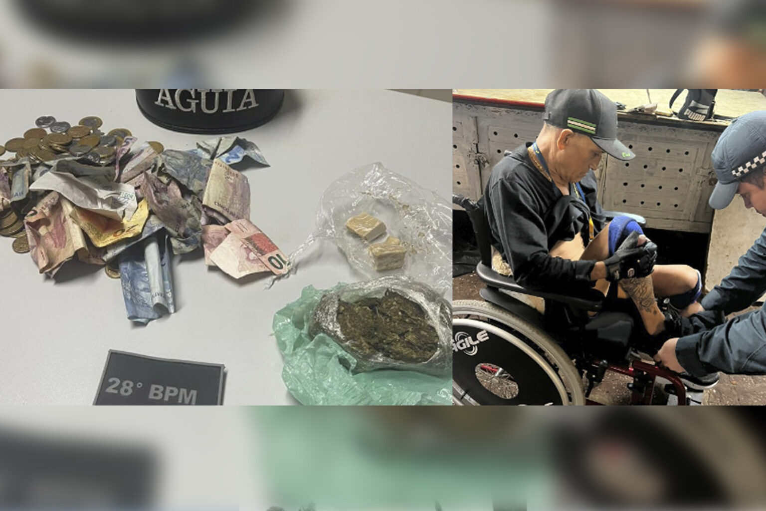 Homem com deficiência esconde drogas em cadeira de rodas no Pará