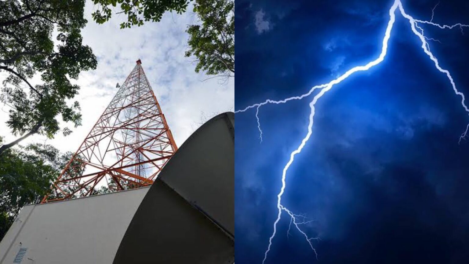 Emissora de TV fica fora do ar após raio atingir torre em Marabá