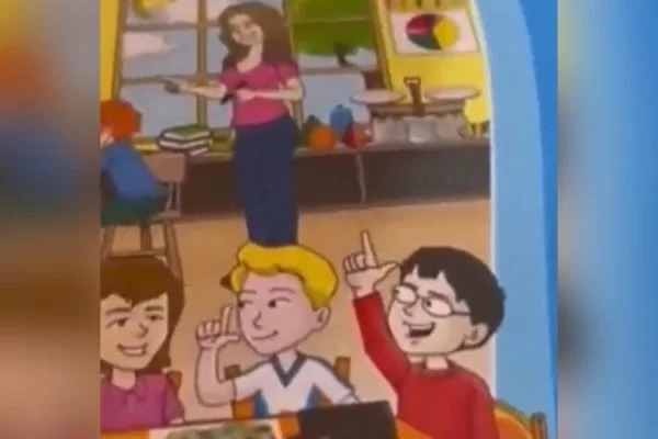 VÍDEO: Mãe denuncia livro escolar com desenho de crianças ‘fazendo o L’