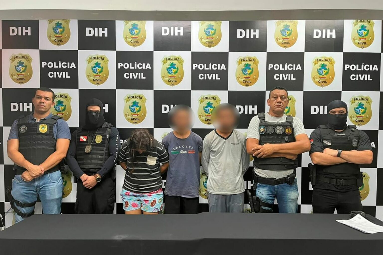 Mãe e filhos são presos em Goiás por participação de homicídio em Redenção