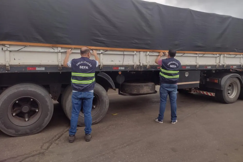 Fiscalização apreende cargas com 47 toneladas de camarões e soja no sudeste do Pará