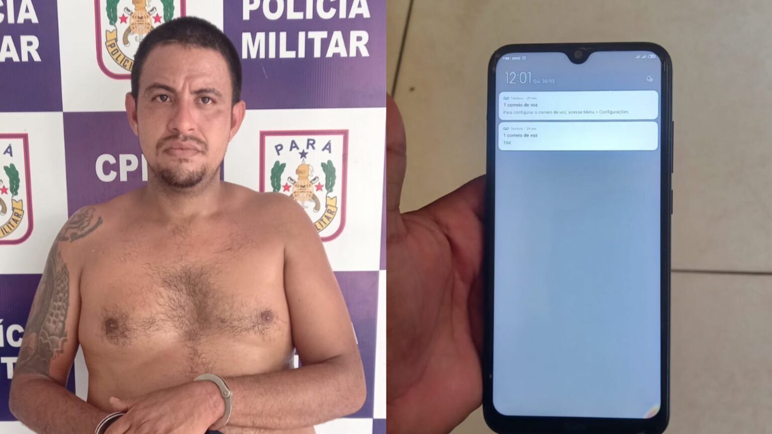 Foragido da Justiça é capturado após roubar celular de mulher na Velha Marabá