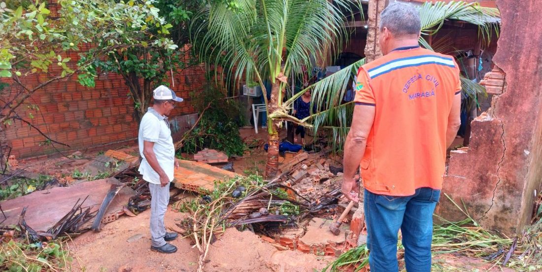 Defesa Civil monitora famílias atingidas pelas fortes chuvas em Marabá