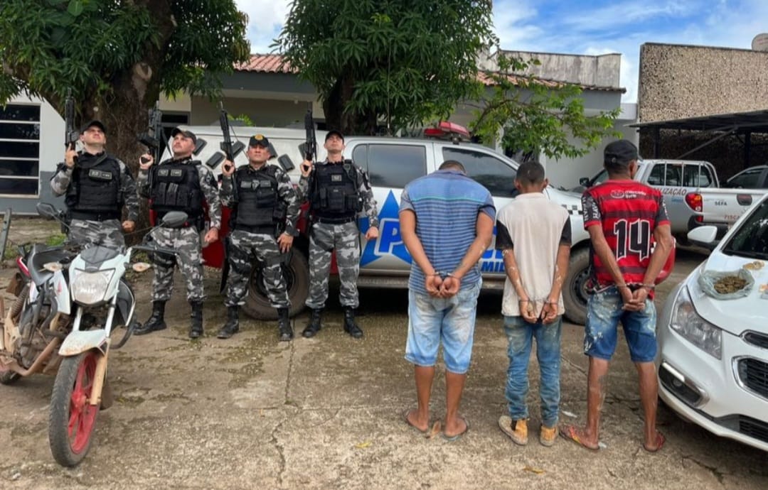 PM prende trio com mais de 1,5 quilo de maconha no sul do Pará