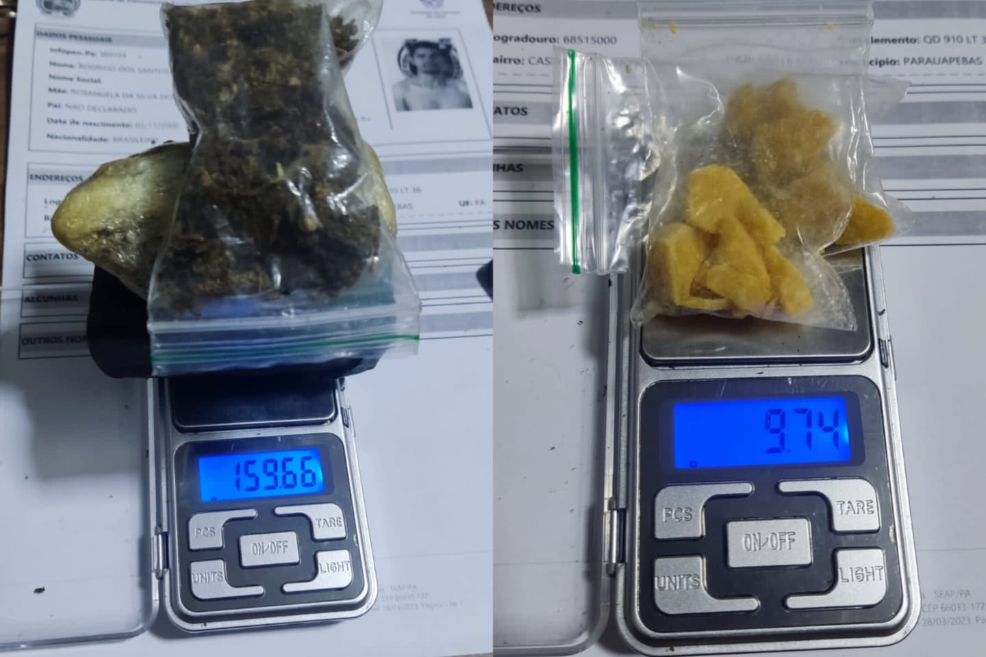 PM apreende armas de fogo e prende homem com drogas em Parauapebas
