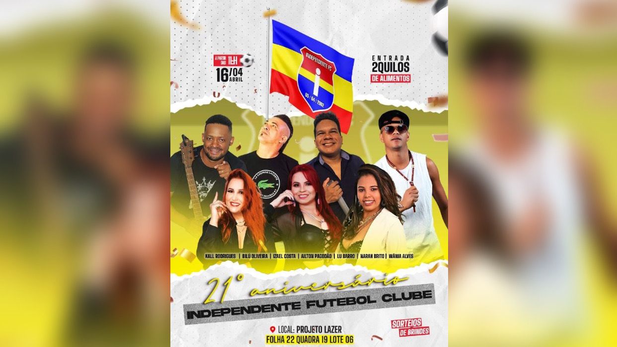 Grande festa celebra 21 anos do Independente Futebol Clube em Marabá