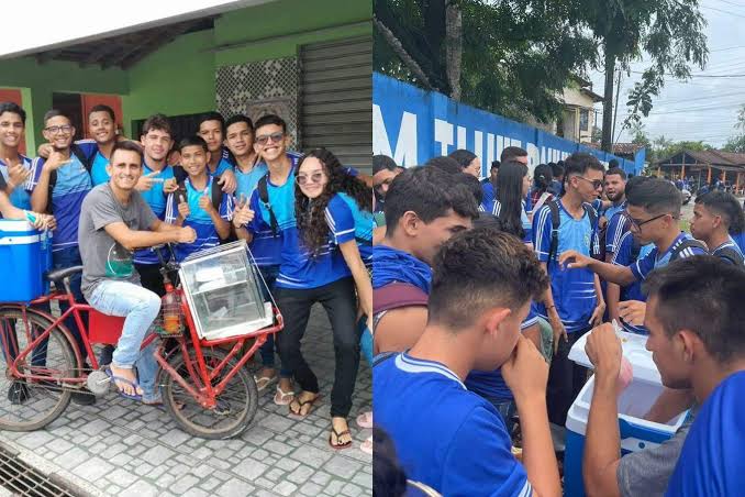 Autônomo é proibido de vender lanches em escola e se surpreende com reação de alunos no Pará