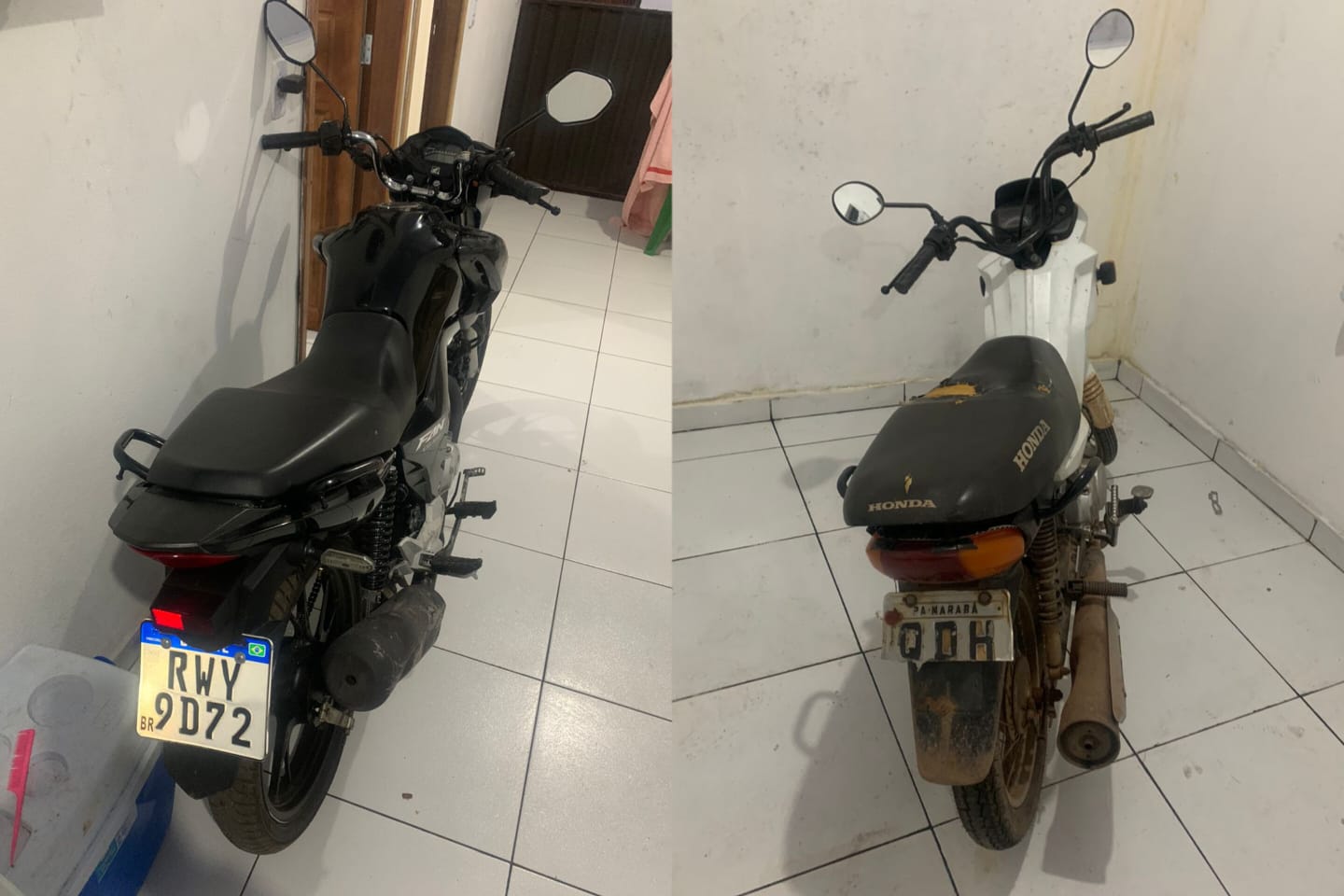 Polícia Militar recupera duas motocicletas furtadas em Marabá