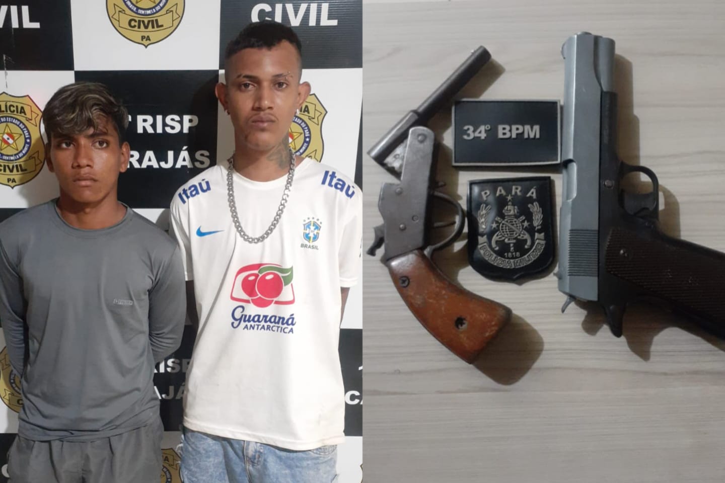 Dupla é presa por porte ilegal de arma de fogo em Marabá