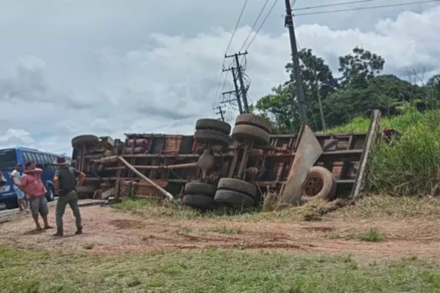 Caminhão boiadeiro tomba no nordeste do Pará