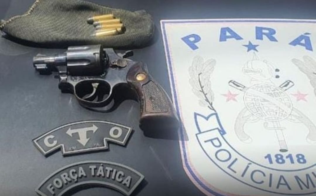 PM apreende revólver escondido em sacola plástica no sudeste do Pará
