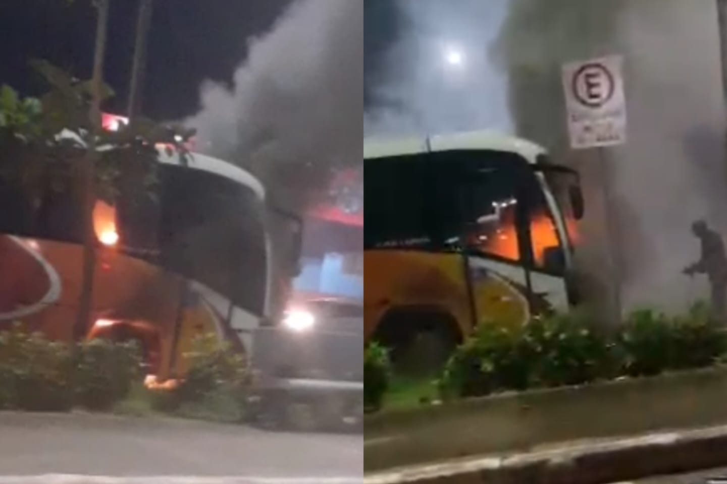 Ônibus pega fogo em Marabá