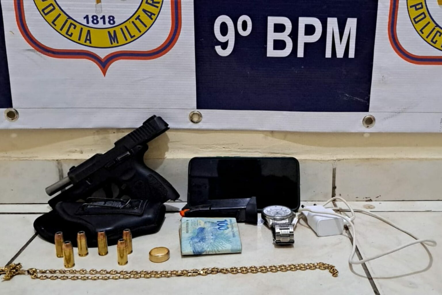PM apreende arma de fogo e munições no Pará