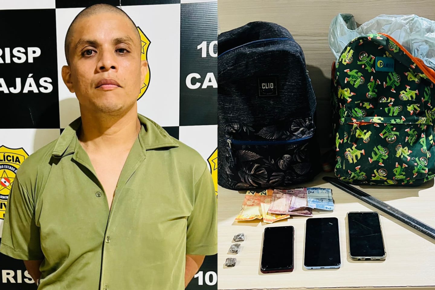 PM prende assaltante e recupera objetos roubados em Marabá