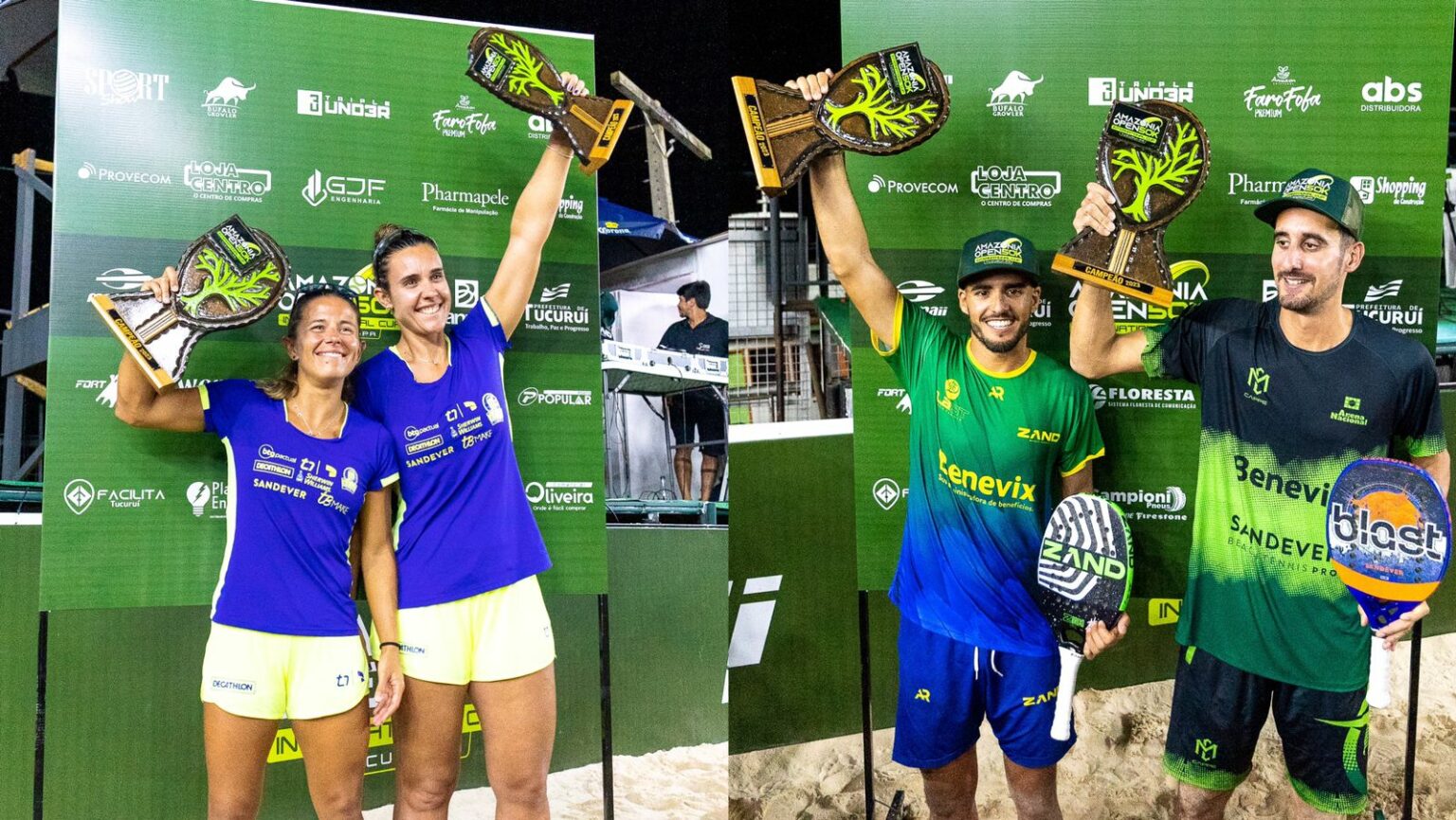 Campeãs Mundiais e melhor dupla do mundo levam títulos do Amazônia Open de Beach Tennis