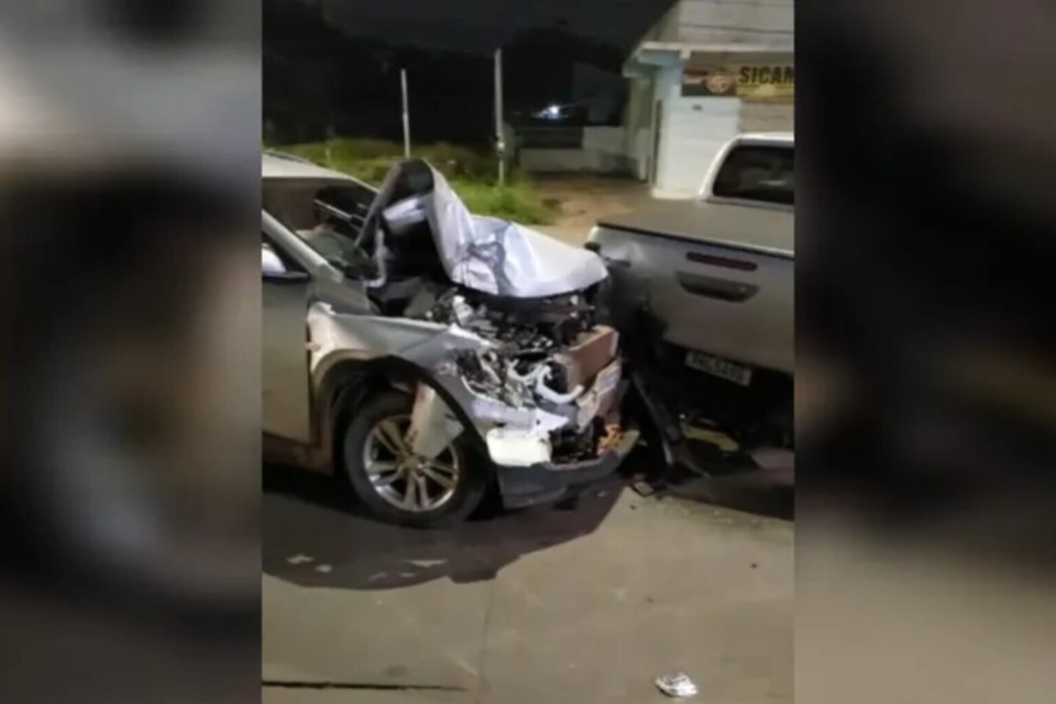 Motorista perde controle da direção e colide com carro estacionado no Pará