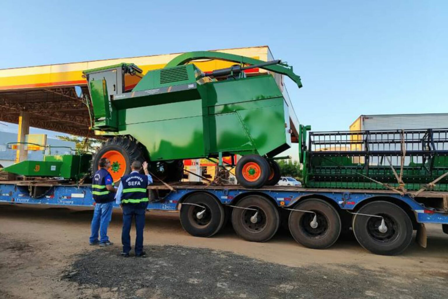 Sefa apreende máquina agrícola de R$ 600 mil em São Geraldo do Araguaia
