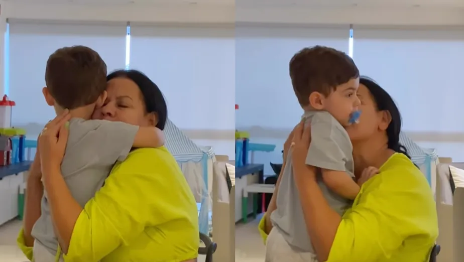 Vídeo: emocionada, Dona Ruth consola Léo, filho de Marília Mendonça
