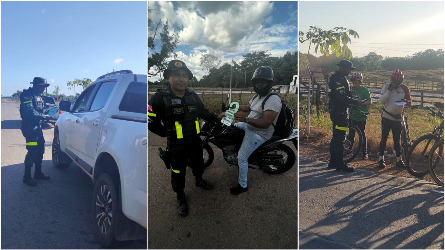 Polícia Rodoviária Estadual realiza ação de educação para o trânsito na PA-150, em Marabá
