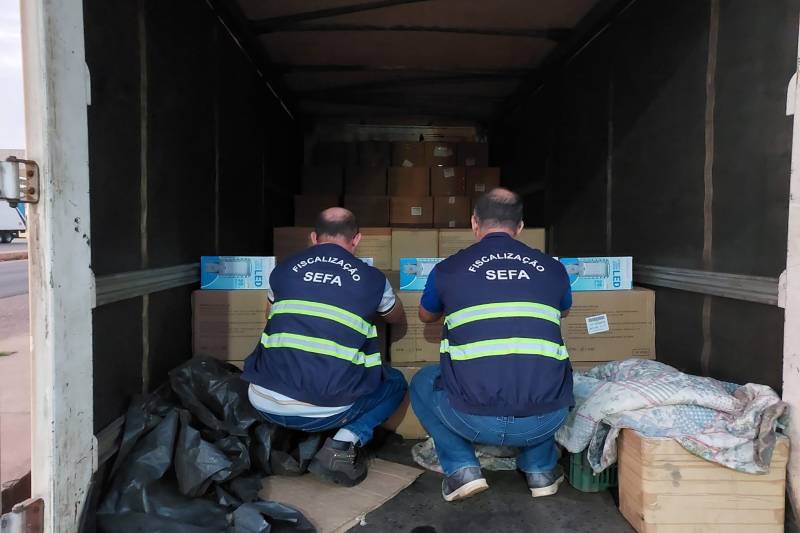 Sefa apreende 1,6 mil lâmpadas para iluminação externa em Dom Eliseu