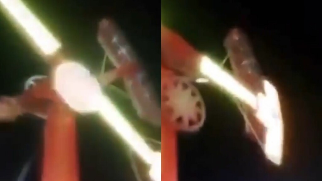 Peça de brinquedo despenca e atinge duas pessoas em parque de diversões