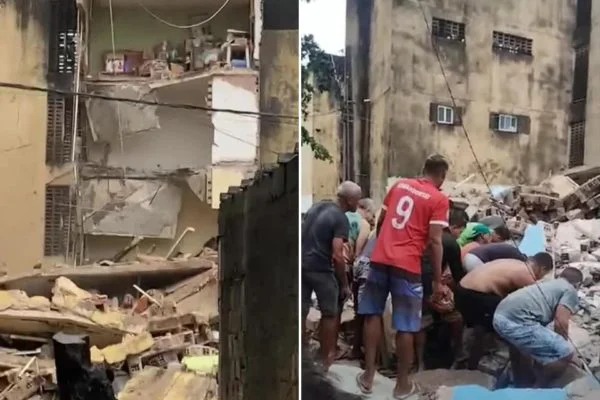 Prédio interditado desaba no Grande Recife e pessoas são soterradas