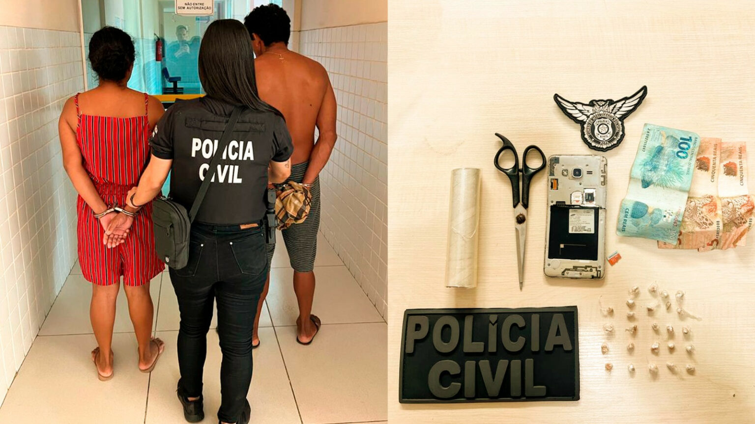 PC prende casal por roubo majorado, corrupção de menores e tráfico de drogas no Pará