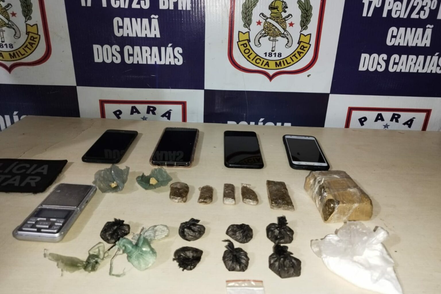 PM prende trio e apreende drogas em Canaã dos Carajás
