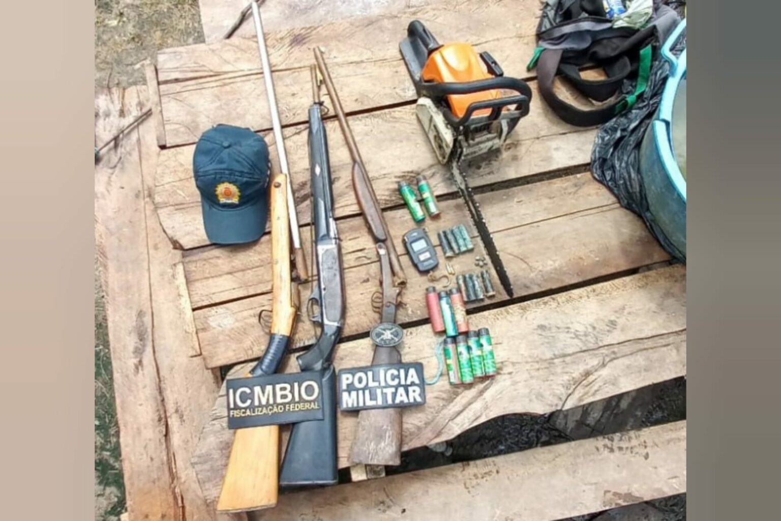 PM apreende 200kg de carne de caça ilegal e armas de fogo no Pará