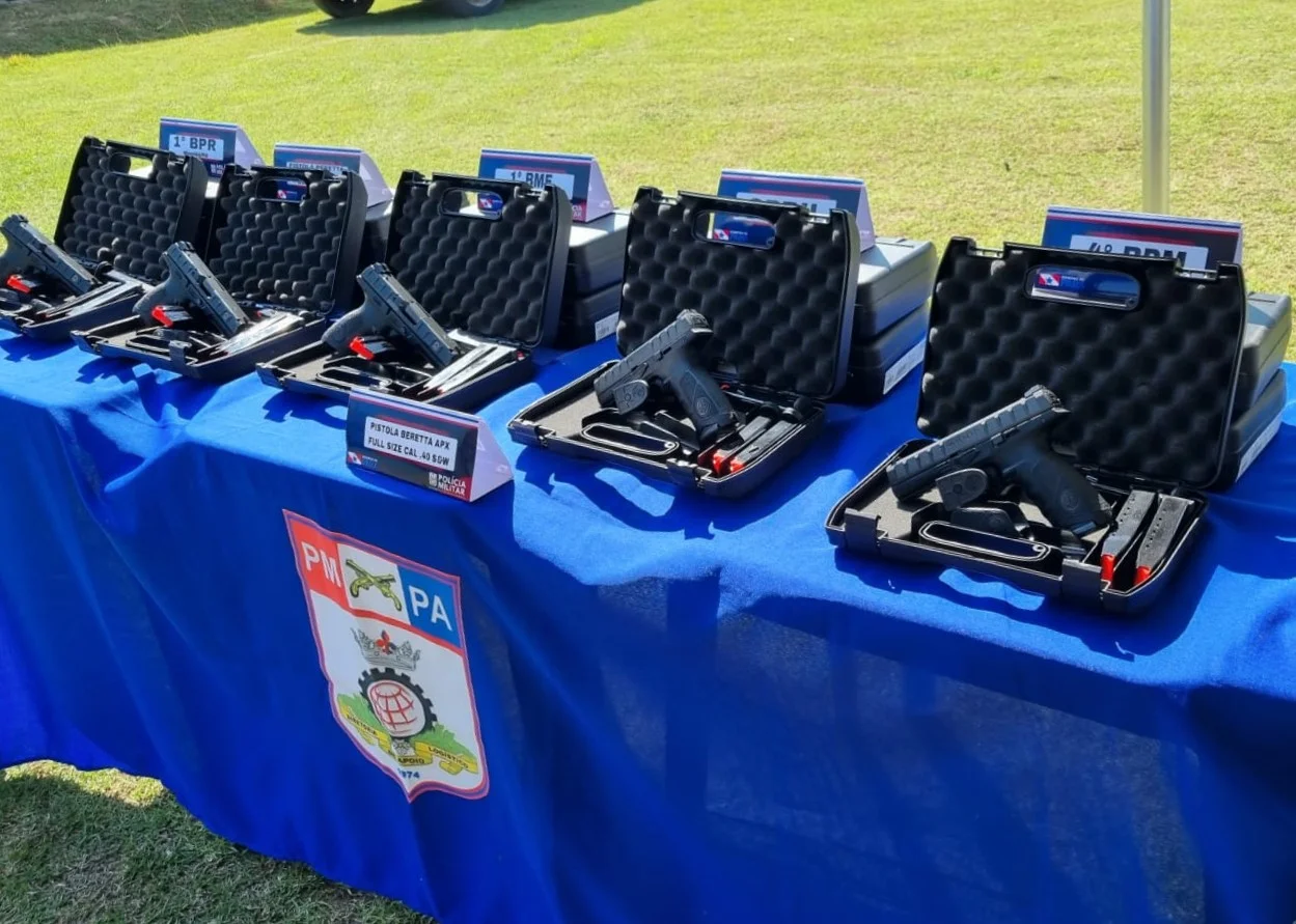 Mais de 800 pistolas e fuzis são entregues à PM em Marabá