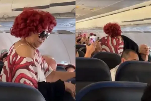 Alcione surpreende passageiros de voo atrasado com “show” particular