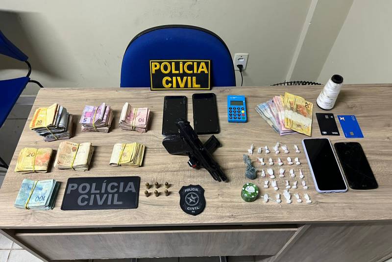Operação Impacto da PC apreende drogas, arma e quase R$ 14 mil no Pará
