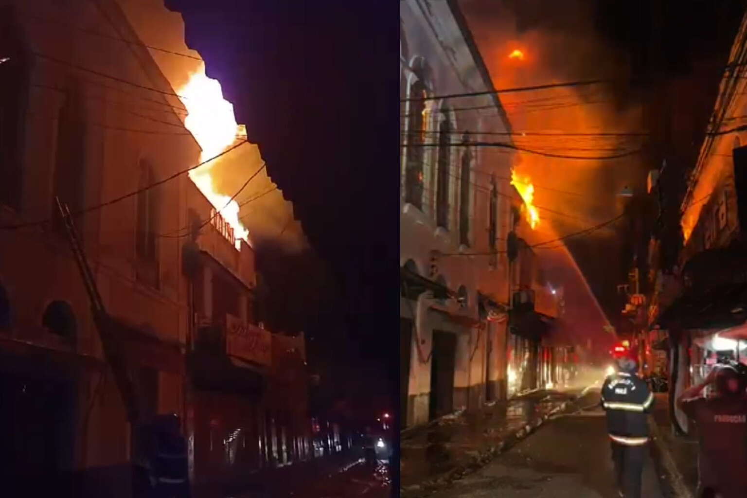 Incêndio de grandes proporções destrói sete estabelecimentos comerciais no Pará