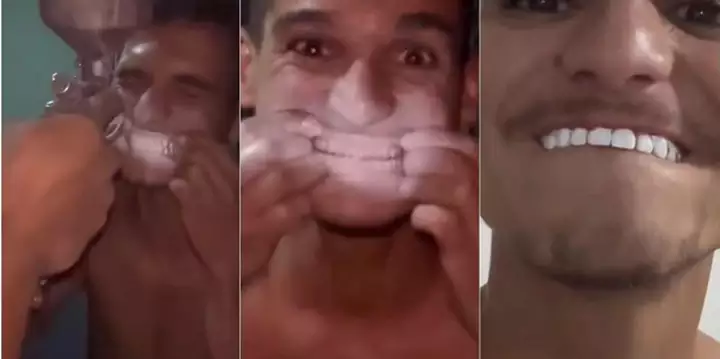 Homem ‘cria’ clareamento dental com tinta de parede