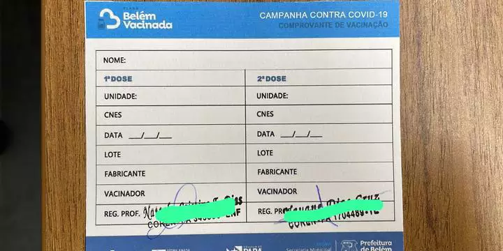 Duas pessoas são presas por vender cartões de vacinação falsos no Pará