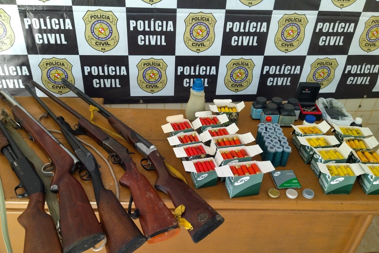 Polícia Civil prende suspeito de homicídio e apreende arsenal no Pará